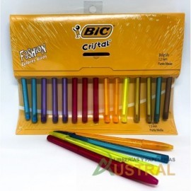 Esfero Bic shimmers B12 set x15