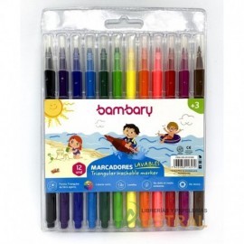 Marcador Bambary lavables triangular x 12c