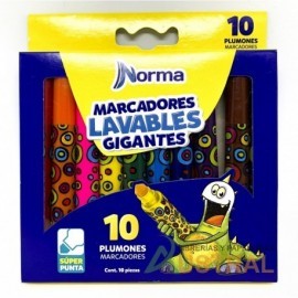 Marcador Norma lavable gigante x 10c #544610