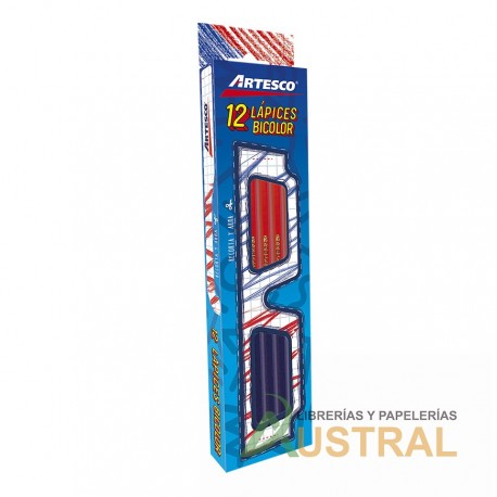Lápiz Artesco bicolor delgado triangular
