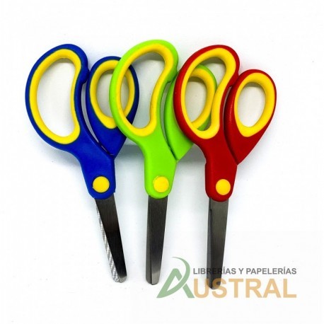 Tijera escolar colores filo amarillo TJE-1