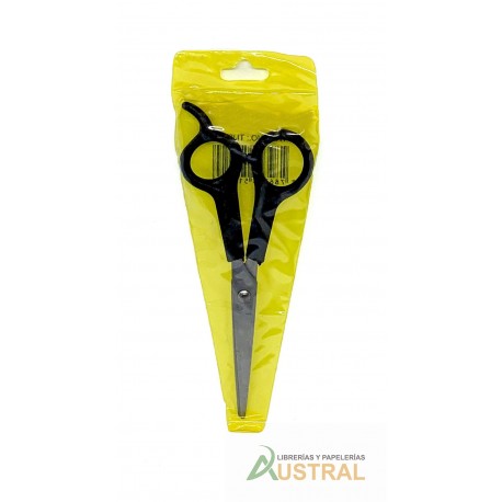 Tijera s.marca KS-1028 mango negro estuche amarillo