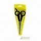 Tijera s.marca KS-1028 mango negro estuche amarillo