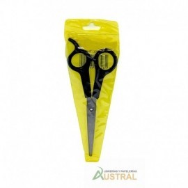 Tijera s.marca KS-1028 mango negro estuche amarillo