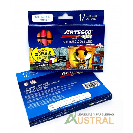 Crayon Artesco Jumbo redondo x 12c