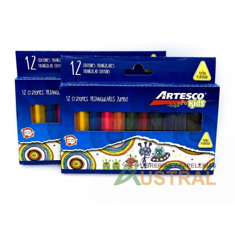 Crayon Artesco Jumbo triangular x 12c