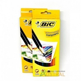 Pintura Bic kids x12 larga triangular