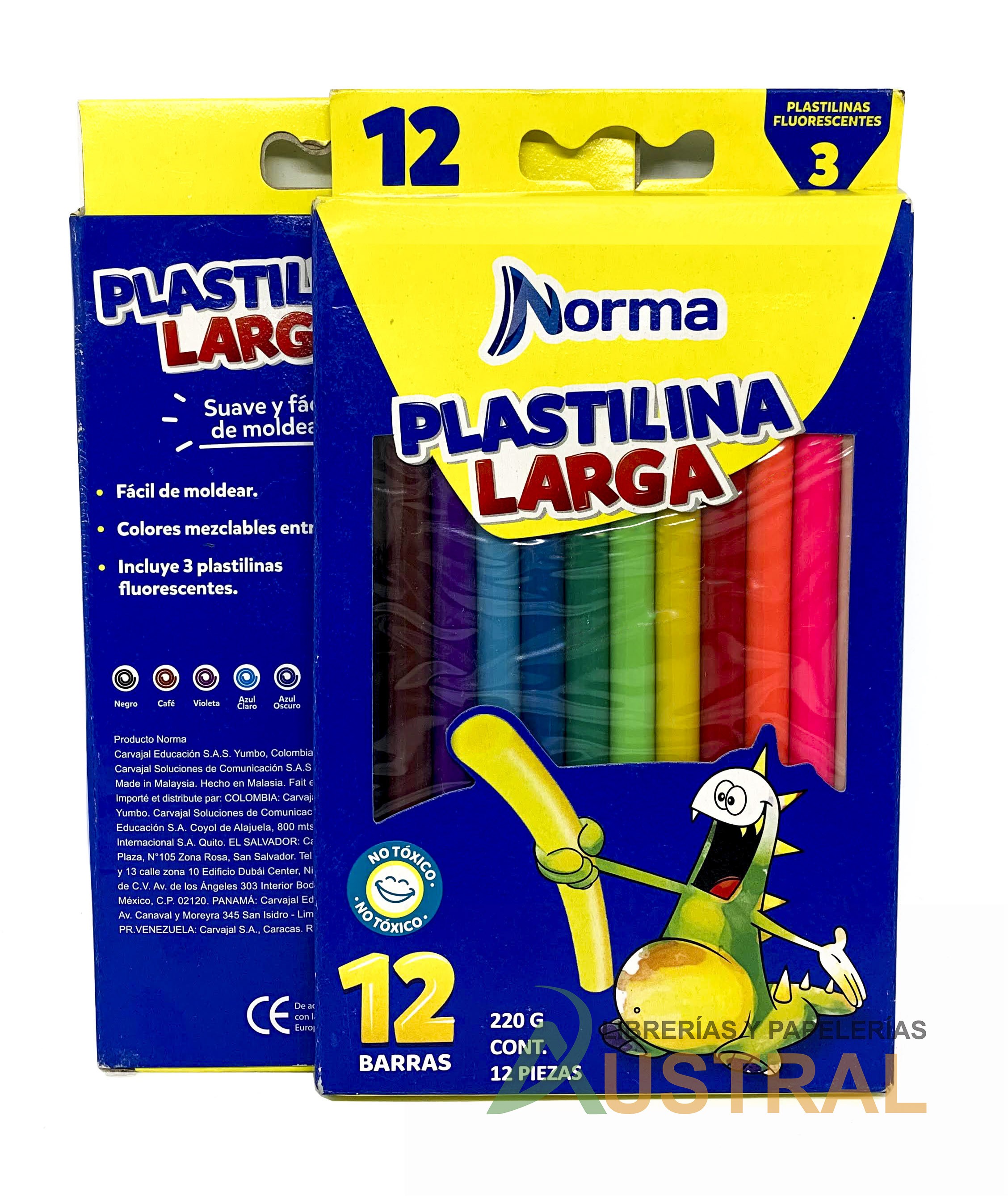 Plastilina Norma Larga 12 piezas - Tienda Norma