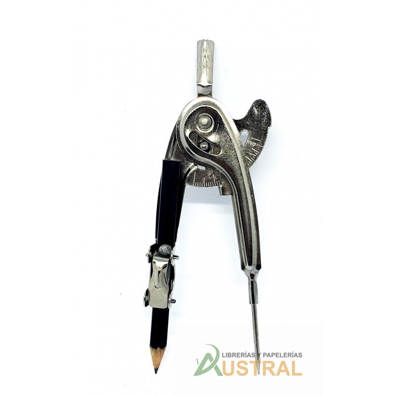 Compás De Carpintero Grande 20 Cm Con Lápices - Herramienta De Marcado Para Madera, Cuero Y Metal