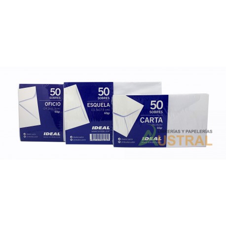 Sobres terrestre Ideal T/O 60gr